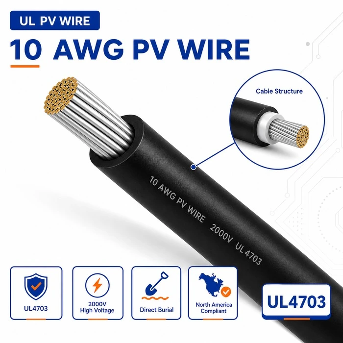 10 AWG PV-ledning