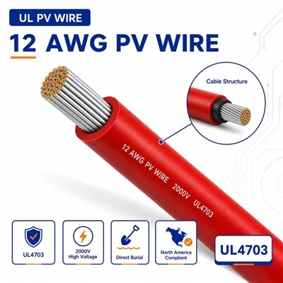 12 AWG PV-ledning